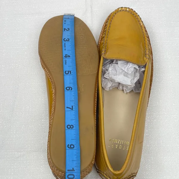 Stuart Weitzman Mustard Yellow Loafers Size 7 M - Image 14