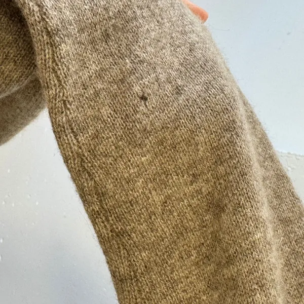 Adrienne Vittadini 100% 2-Ply Cashmere Crew Neck‎ Sweater Brown Taupe Medium - Image 6