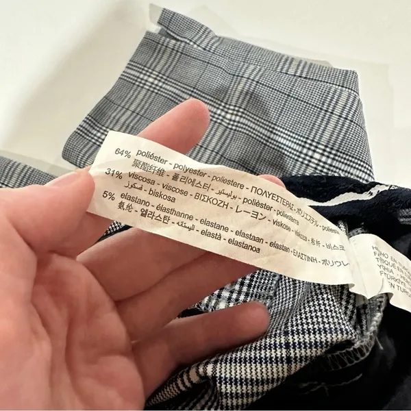 Zara Gray & White Striped High Rise Cropped Pants Size‎ S - Image 7