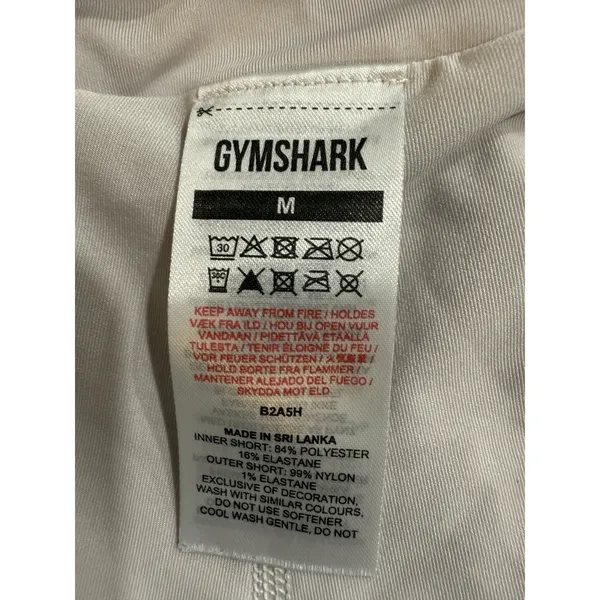 Gymshark Women's Speed 2 in‎ 1 Shorts Training Running Coconut White Medium M - Image 5