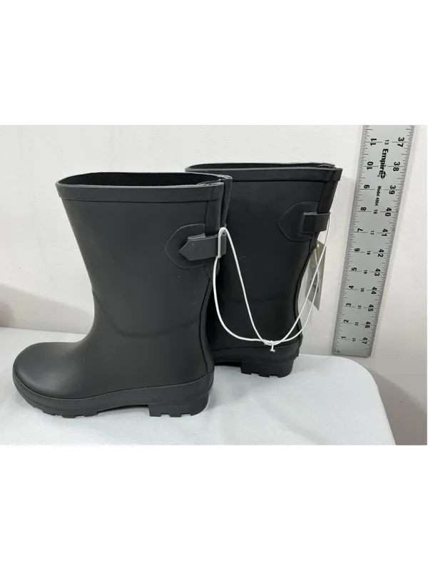 Womans New In Box A New Day Vickie Midcalf Rainboots Black 6W Pullon - Image 4