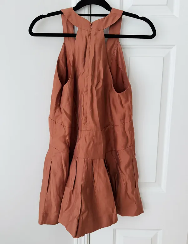 Anthropologie Sleeveless V-neck Pinafore Romper, Size S - Image 11