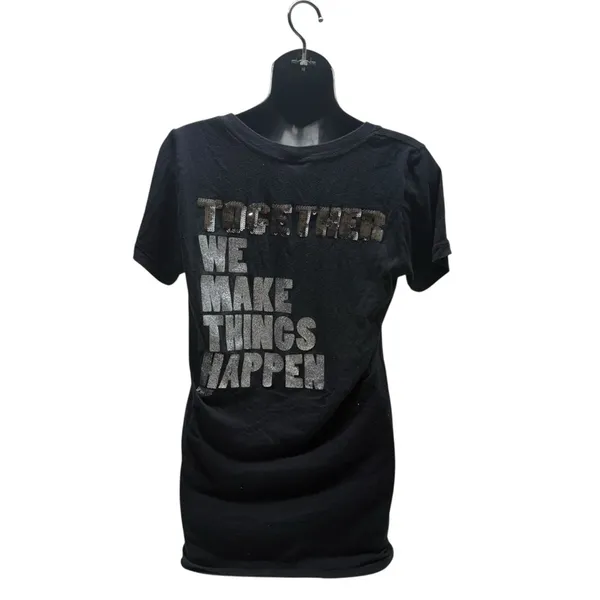 PINK Y2K "Together we make things happen" Sequin T-Shirt - Image 3