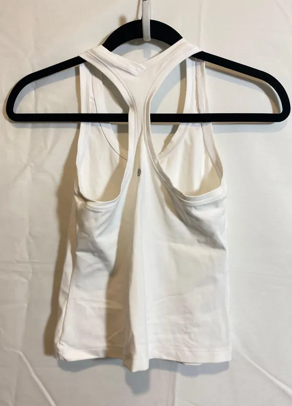 Amazon White Crazy Yoga Fitted Tank Top - Image 3