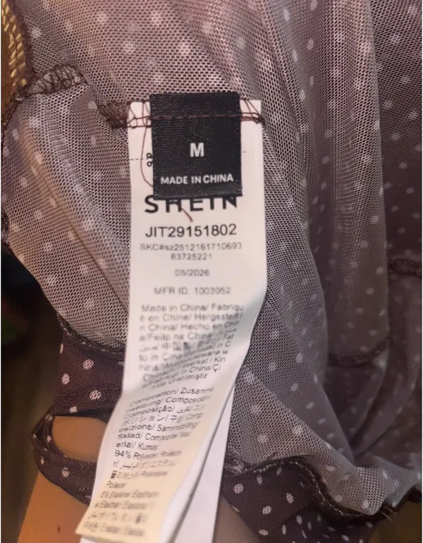 SheIn Brown polka dot bodysuit - Image 3