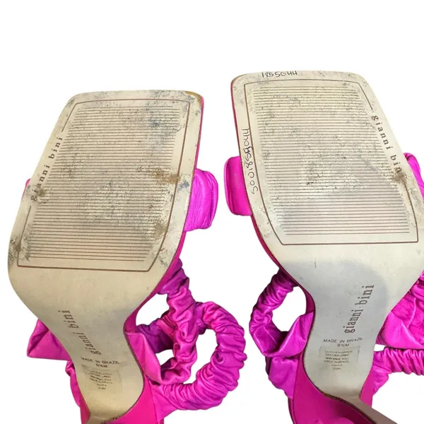 Gianni Bini Shoes‎ Womens Size 8.5 Pink Vanya Ruched Strappy Square Toe Sandals - Image 10