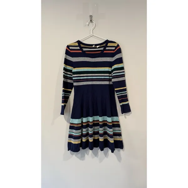 Anthropologie Moth Sweater Dress Long Sleeve Striped Size Small 2714 - Image 2