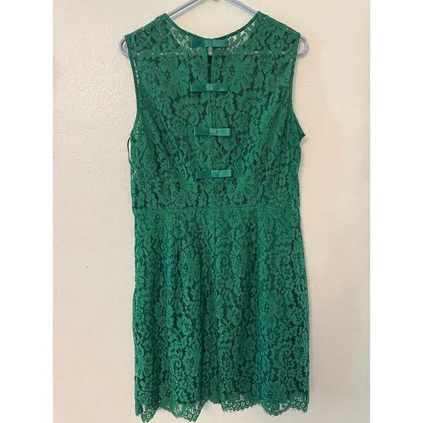 Alexia Admor kelly green lace overlay dress women's large - Image 3