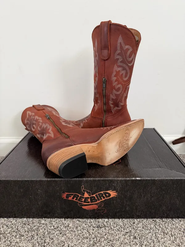 Freebird by Steven Wilson Rust Suede Boots - Image 4