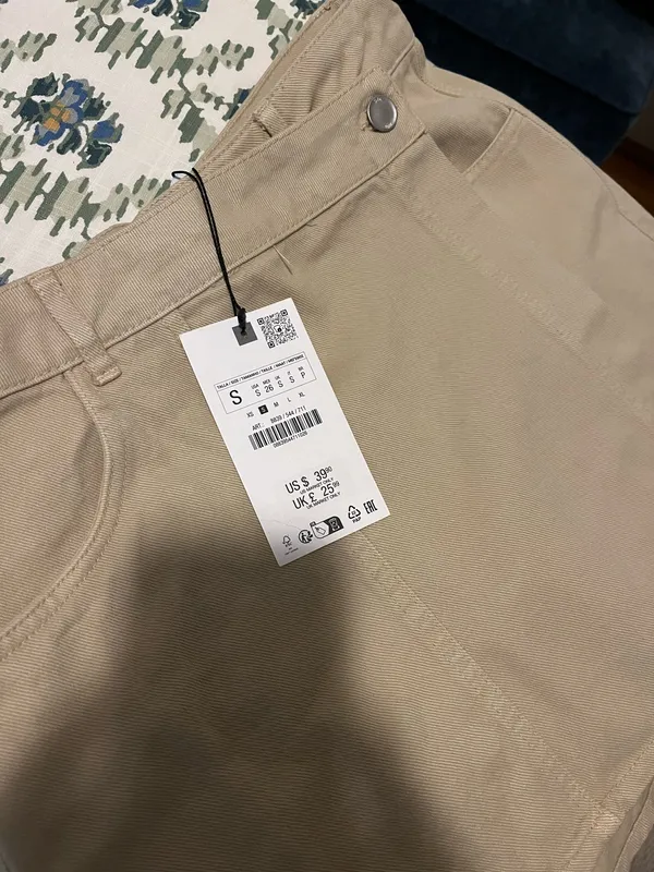 Zara Denim Wrap Skort - Image 4