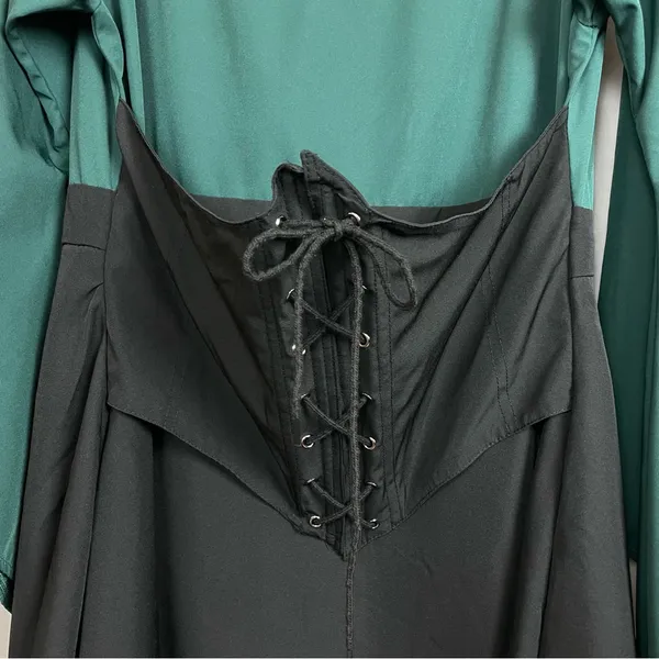 Pirate Wench Halloween Costume Women Long Bell‎ Sleeves Corset Asymmetrical Hem - Image 5