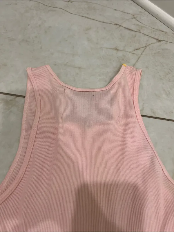RILEY Pink Ribbed Tank Top Size Medium - Image 4