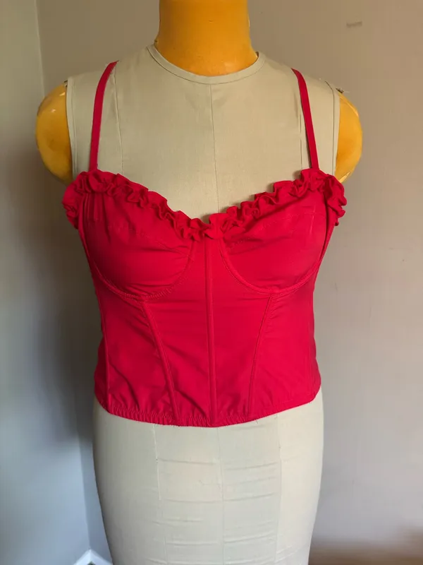 Urban Outfitters Red Corset Top - Image 5