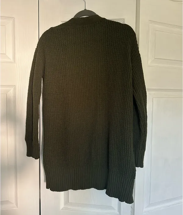 Dry Goods Army Green Cardigan - Image 2