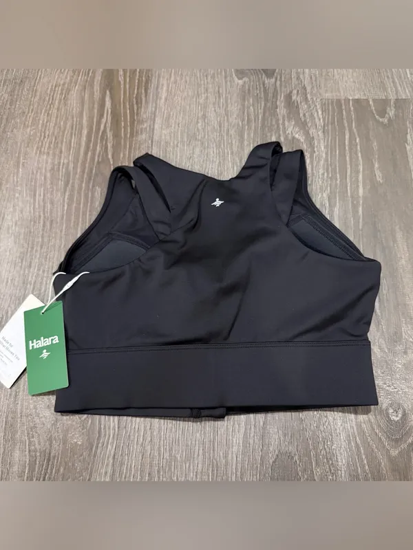 NWT Halara Black Zip Up Sports Bra - Image 2