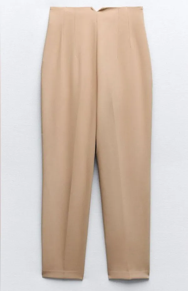 Zara Tan High Waisted Pants - Image 2