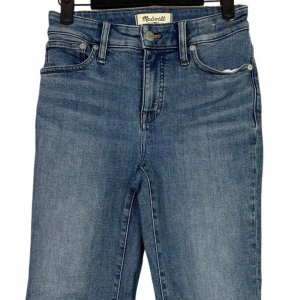 Madewell The Curvy Kick Out Flare Crop Mid Rise Jean Size 25 Oneida Wash Blue - Image 3