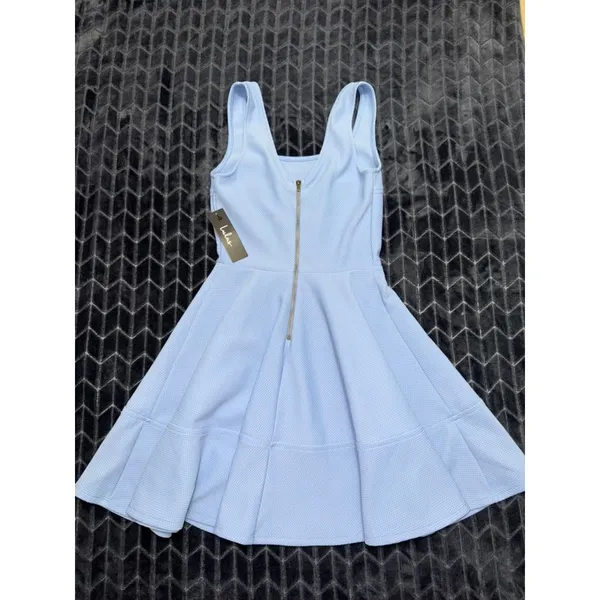 Lulus Home Before Daylight Periwinkle Sleeveless Skater Dress Sz Small NWT - Image 6