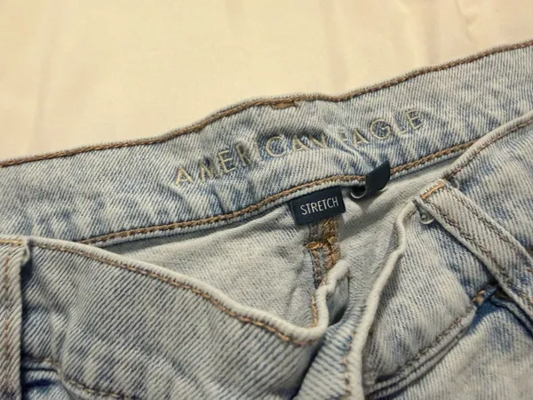 Light wash next level stretch American eagle size 14 baggy jeans - Image 3