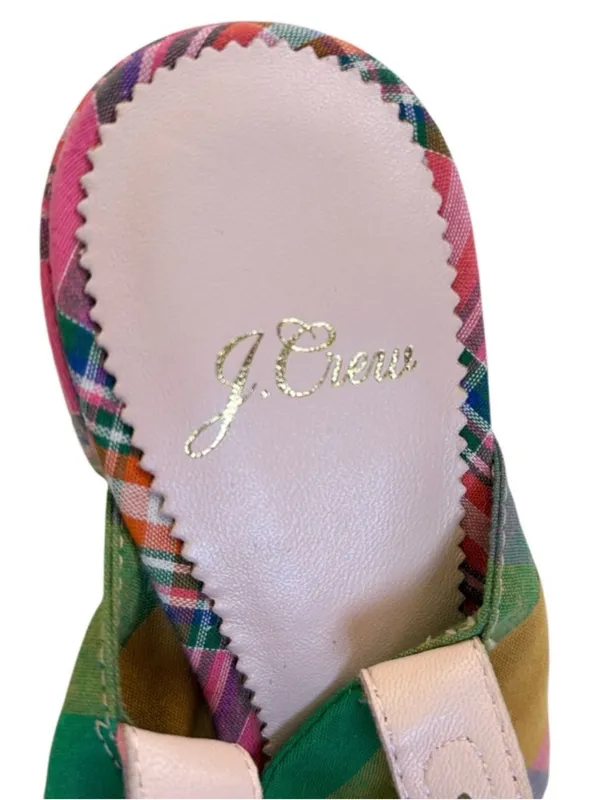 Like New J. Crew Twisted Knot Penny Sandals Plaid Size 5 - Image 4