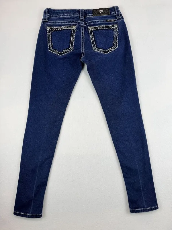 Miss Me Signature Super Skinny Jeans Women’s Size 27 Blue Stretch Denim - Image 3