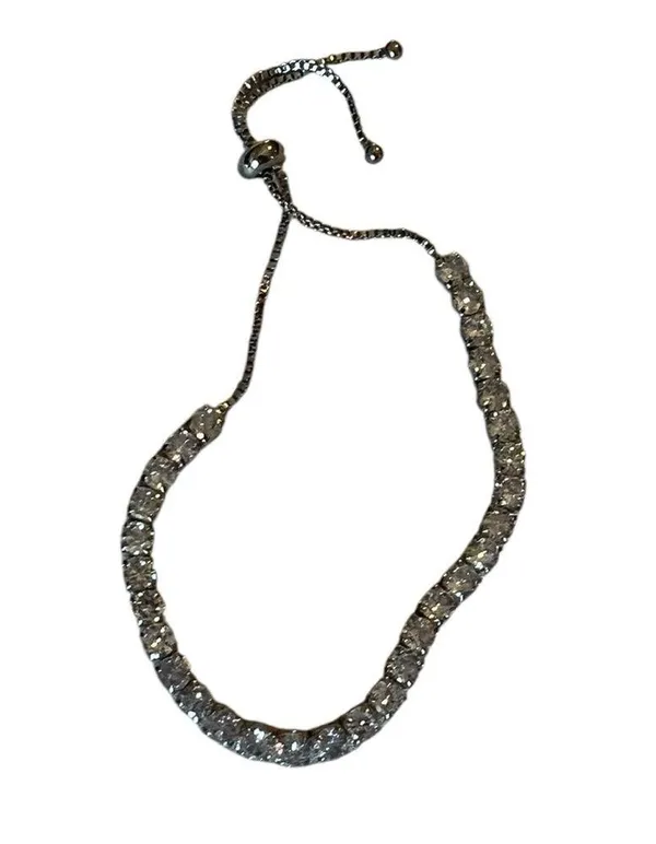Silver Rhinestone Bracelet - Image 4