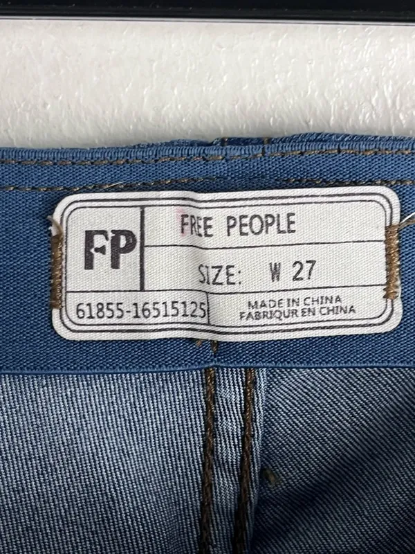 FREE PEOPLE We The Free Penny Pull-On Flare Legs Distressed Jeans, Size 27 - Image 3