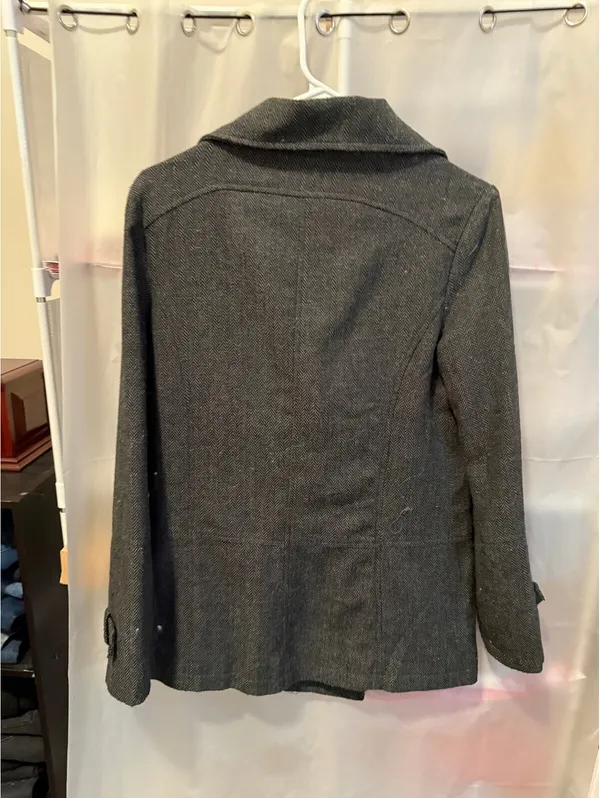 Lira Women's Gray Wool Blend Pea Coat Size S - Image 2