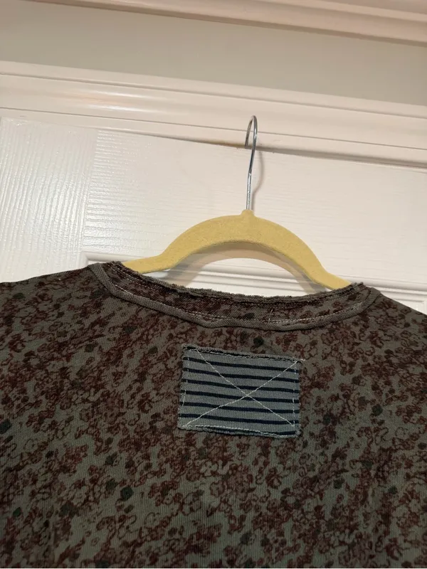 NWOT Free People We The Free Size XS Floral Stripe Henley Top Long Sleeve Boho - Image 11