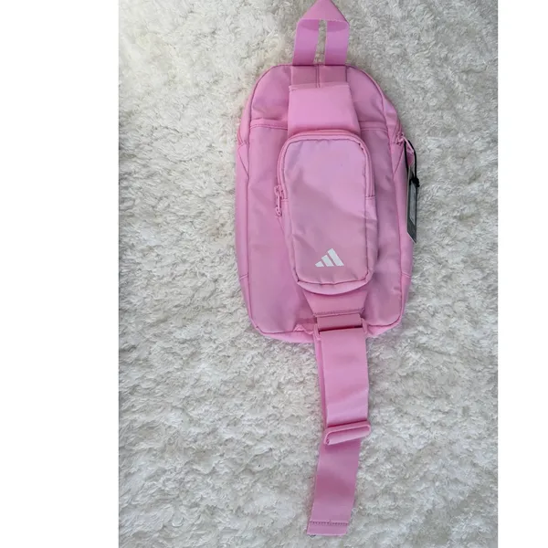 Adidas Pink Core Sling Bag Crossbody Backpack Adjustable Strap NEW - Image 2