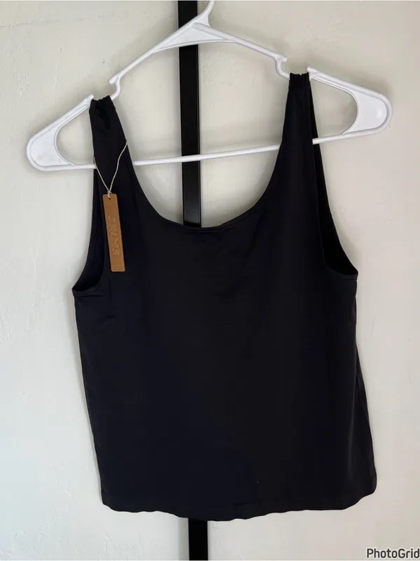 Skims Soft Lounge Black Tank 2X Eclipse New With Tags - Image 3