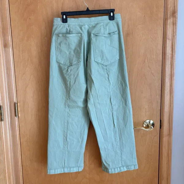 Madewell‎ The Emmett Wide-Leg Crop Pant: Welt Pocket Edition 30 X 27 Pistachio - Image 3