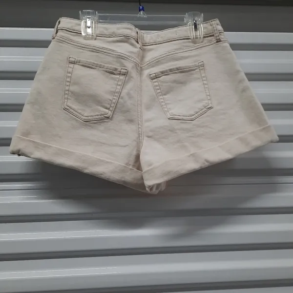 Wild Fable Shorts Women's Size 12 Beige High Waist Cuffed Casual Summer Denim - Image 5