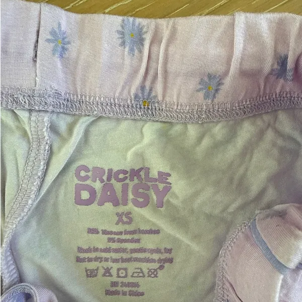Crickle Daisy Shorts Pajama Set Oopsie Daisy Size XS Purple - Image 2
