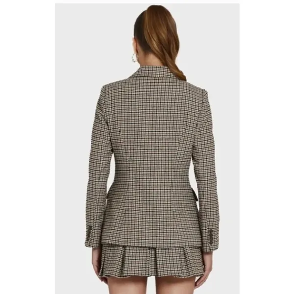 Amanda Uprichard Aldridge Houndstooth Blazer Size Medium‎ - Image 5