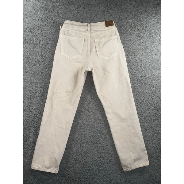 American Eagle Jeans Women‎ 4 Mom Straight Leg Cream Minimalist Academia Neutral - Image 2