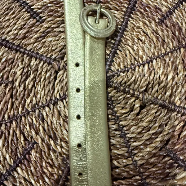 Lauren Ralph Lauren Gold Shimmer Leather Belt L Western‎ Glam 42” - Image 7