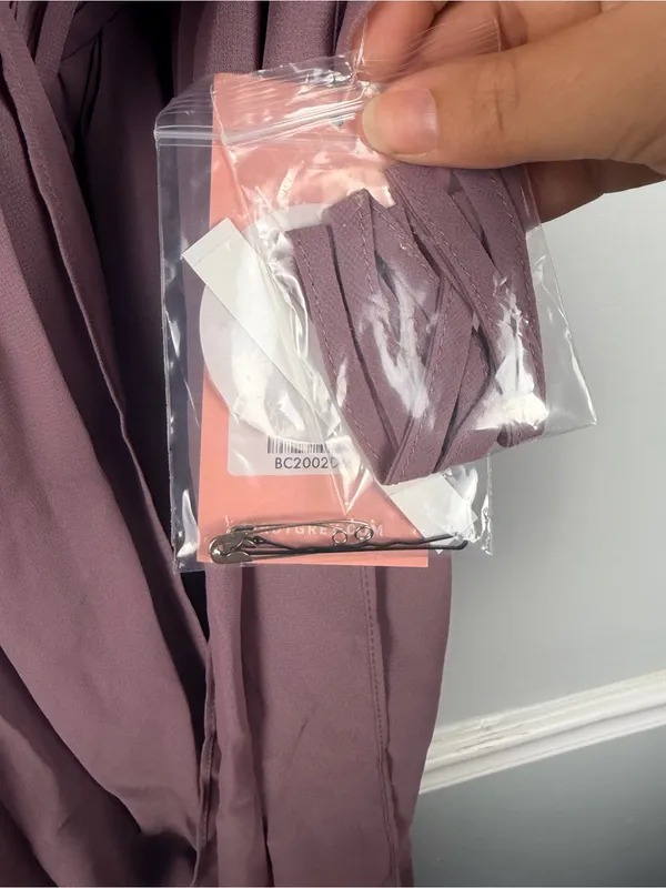 New birdy grey Grace Dress in Chiffon Dark Mauve size curve 1X - Image 5