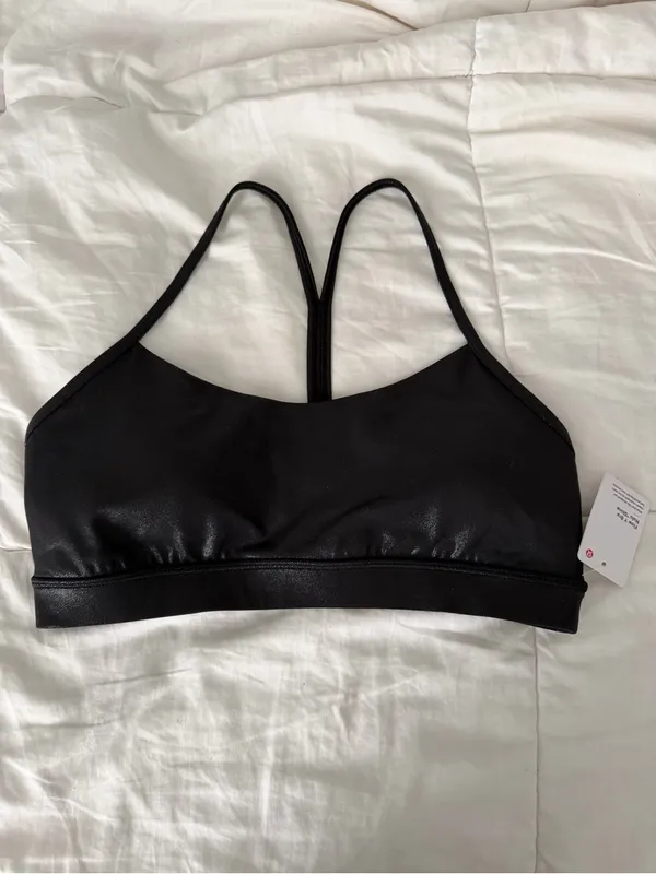 lululemon athletica Black Shimmer Strappy Sports Bra - Image 3