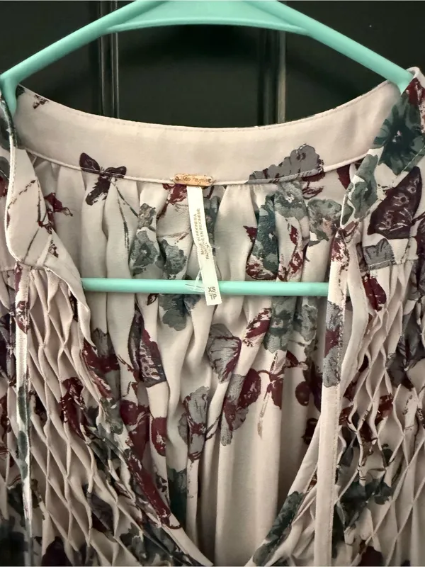 Free People XS Floral Boho Tunic Top - Image 4