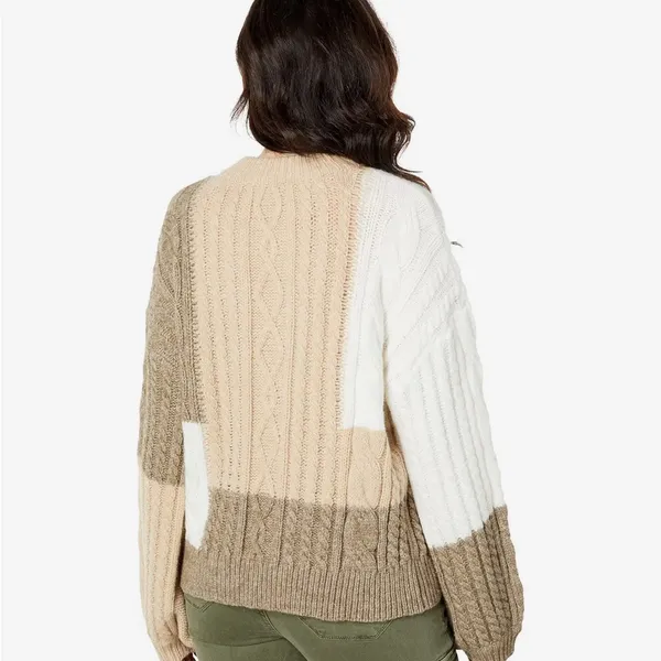 New! En‎ Saison Baylor Cable Knit Balloon Sleeve Sweater Sz Medium $110 - Image 2