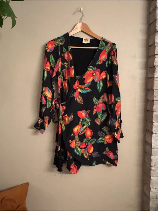 FARM RIO‎  Fruit-Print Wrap Mini Dress - Image 2