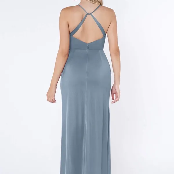 AZAZIE Kalea Dusty Blue bridesmaid dress - Image 10