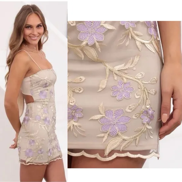 Lucy In The Sky Amari Mini Dress Sz Large - Image 7