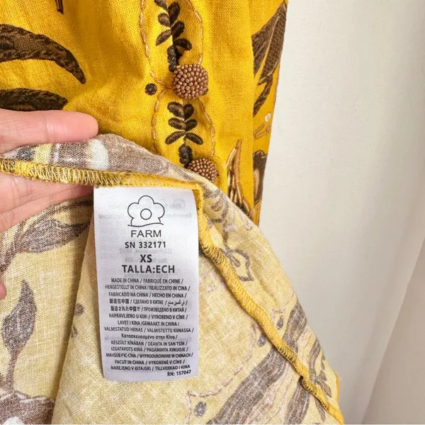 Farm Rio Golden Oasis Dress - Image 10
