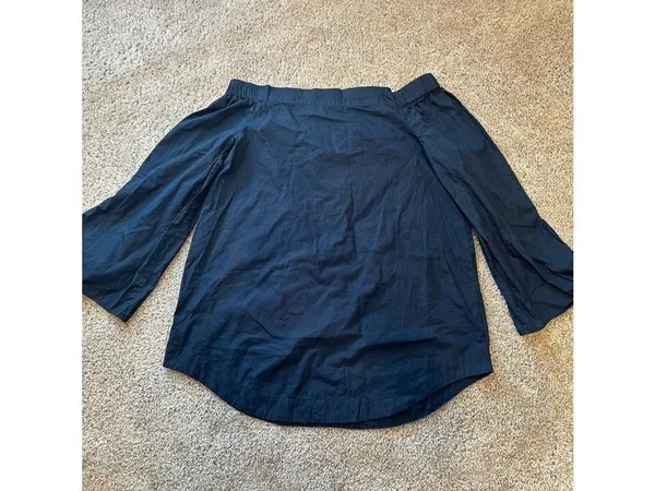 Free People Black Off Shoulder Blouse Extra Small - Image 3