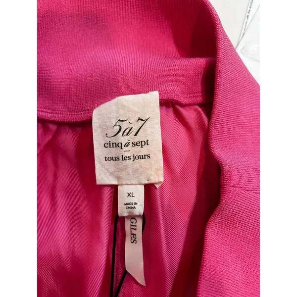 NWT NEW Cinq a Sept 5 a 7 Giles Pants Neon Pink XL MSRP $265 - Image 3
