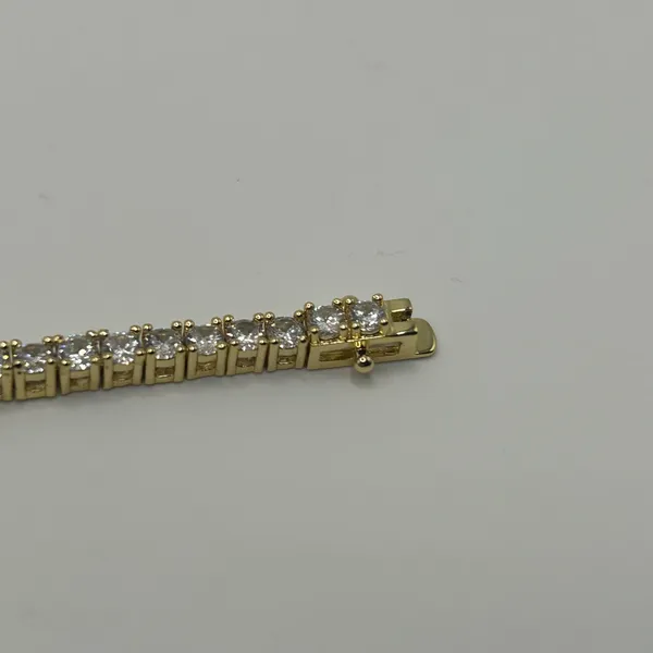 Orly Jewels Moissanite Tennis Bracelet Gold 3mm 7 Inch Brand New VVS1 Crazy Shine No Pass - Image 5