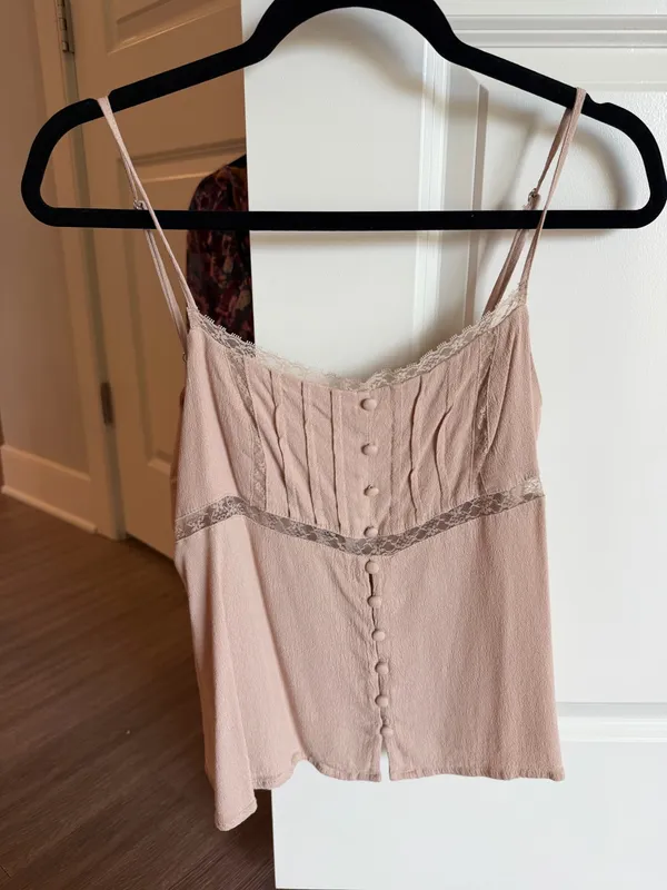 Lace trim blouse tank top - Image 2
