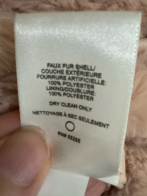 Express Plush Faux Fur Teddy Jacket in Light Pink - Image 3